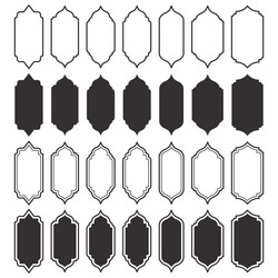 ramadan frame shapes set indian window design Vector Image