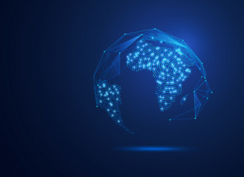 Global Data Network vector image