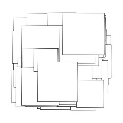 random rectangles structure composition pattern vector image