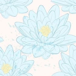 Elegant Lotus Flower Pattern vector image