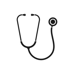 Stethoscope simple icon vector