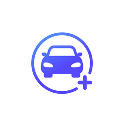 Add a new car icon vector