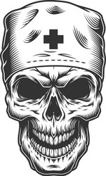 Skull in Doctor's Mask Vector Image