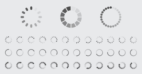 circular loading buffering icons set vector