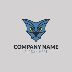 Head cat logo graphic design vector