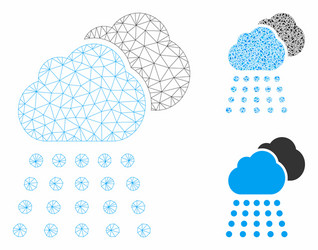 rain clouds mesh network model and triangle vector image