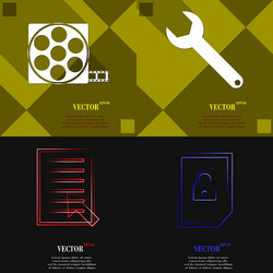 set of abstract backgrounds with different web vector image