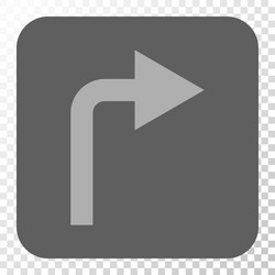 turn right rounded square button vector image
