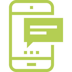 inbox message flat line web icon concept vector image