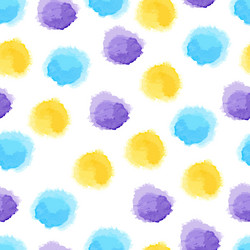 Seamless watercolor dots background vector