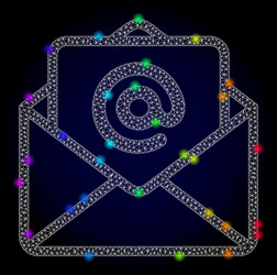 carcass mesh open e-mail with spectrum vector image