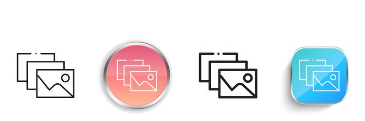 continuous icon thin linear regular and button vector image
