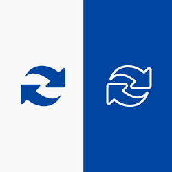 refresh reload rotate repeat line and glyph solid vector image