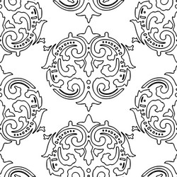 Seamless pattern contours vintage design vector