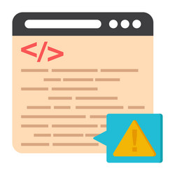 web coding error vector image