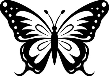 butterfly - black and white