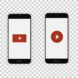 Phone video player vector