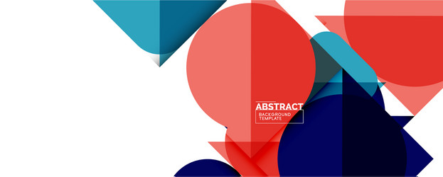 Simple circles and triangles abstract background vector