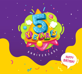 5 years vector