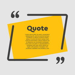 Quote square text with bracket background vector