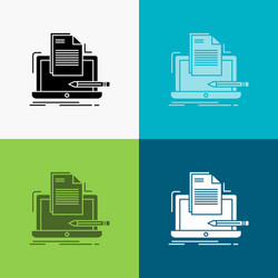 coder coding computer list paper icon over vector image