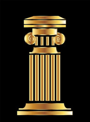 Set of classic gold columns Royalty Free Vector Image
