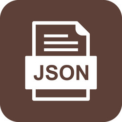 json file document icon vector image