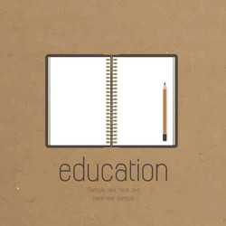 Open Notebook on Paper Background vector image
