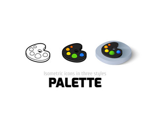 palette icon in different style vector