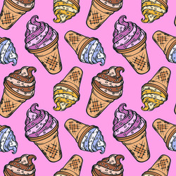 ice cream seamless pattern Vector Image
