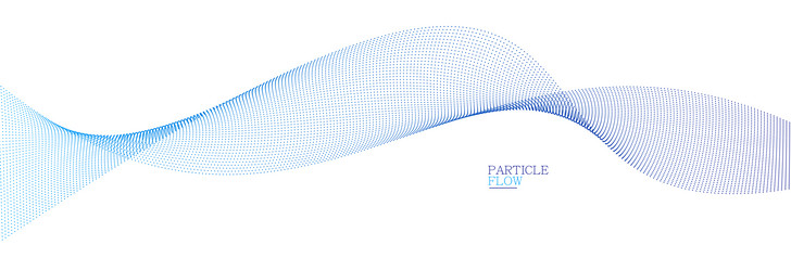 Blue Particle Flow Abstract Background vector image