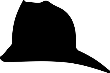 Firefighter helmet icon silhouette Royalty Free Vector Image