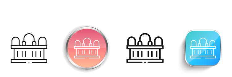 judge icon thin linear regular and button style vector image