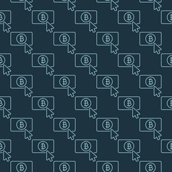 mouse click on bitcoin button crypto currency vector image
