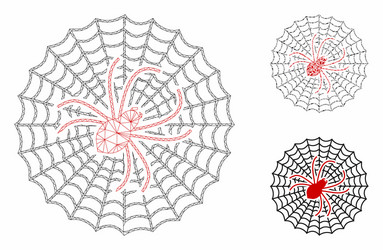spider net mesh 2d model and triangle vector image