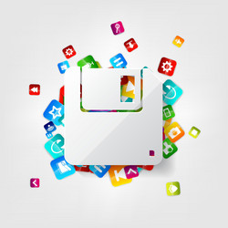 application buttonsocial mediacloud computing vector image