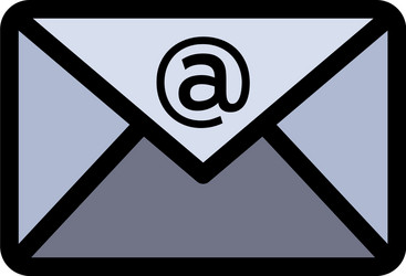 email inbox mail flat color icon banner vector image