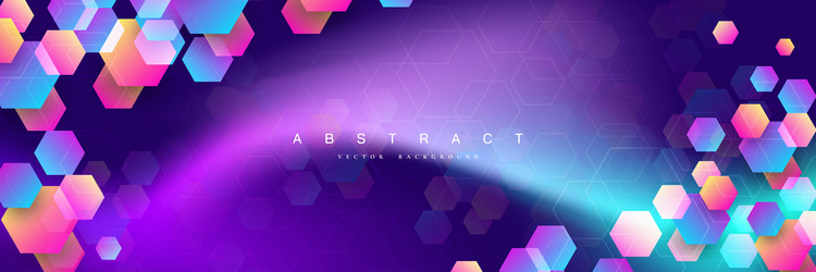 Gradient Hexagonal Background vector