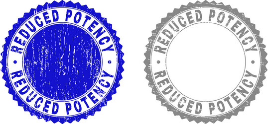 Grunge reduced potency textured stamps vector