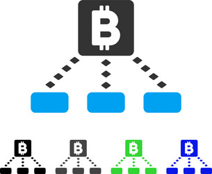 bitcoin cashout scheme flat icon vector