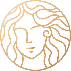 Divine Feminine Logo Vector Image
