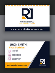 modern and professional business card Vector Image