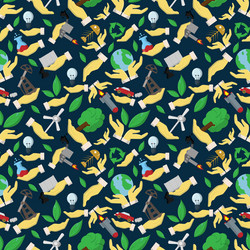 seamless pattern flat of elements for design palm vector image