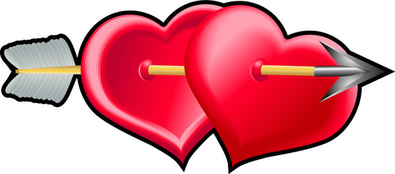 two heart2 vector