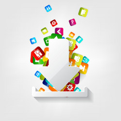 application buttonsocial mediacloud computing vector image