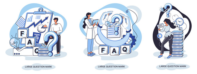 ladge question mark problem and solution concept vector image