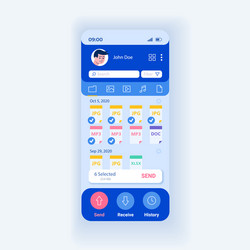 application for sharing files and data smartphone vector image