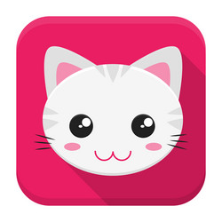Animal faces for app icons-cats set Royalty Free Vector