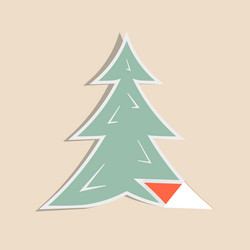 A big pine tree Royalty Free Vector Image - VectorStock