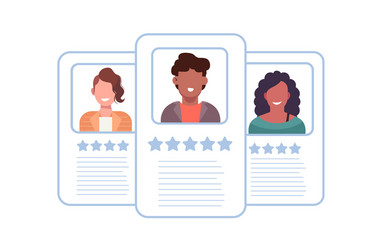 personal info data with star rating user vector image